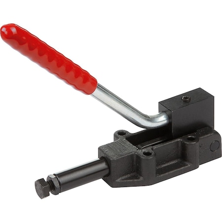 Push-Pull Clamp Heavy Vers, F1=5800, F2=6000, Steel Phosphated, Comp:Plastic Comp:Red